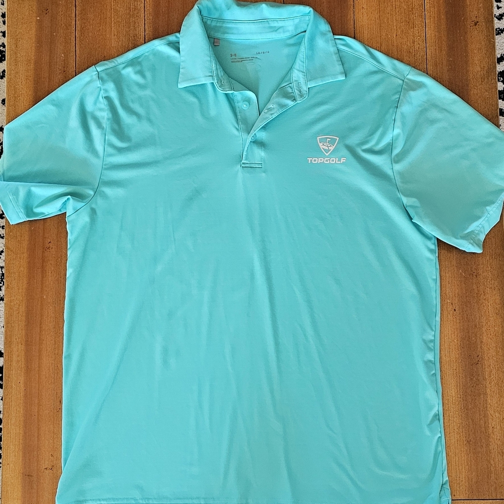 Under Armour Turquoise Blue TopGolf Polo Shirt